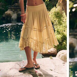 Free People free-est River Convertible Skirt Women's XS Boho Lace Flowy